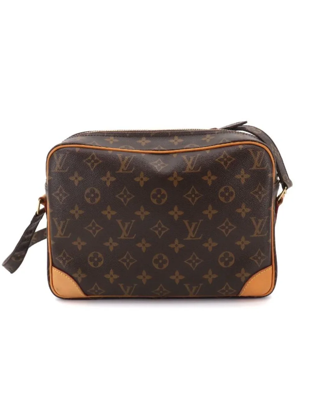 Louis Vuitton Monogram Nile Shoulder Bag Brown Gold
